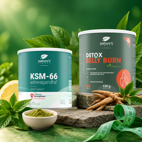 Zestaw Detox Belly Burn + KSM-66 Ashwagandha Nature's Finest