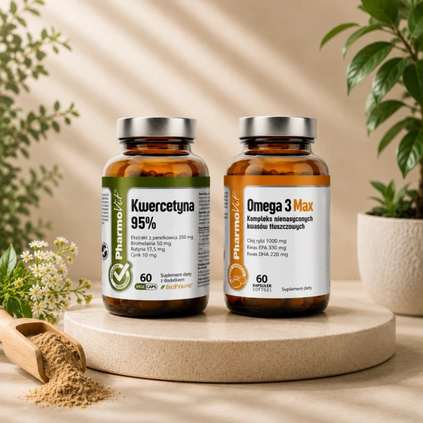 Pharmovit Kwercetyna 95% + Omega 3 Max Pharmovit